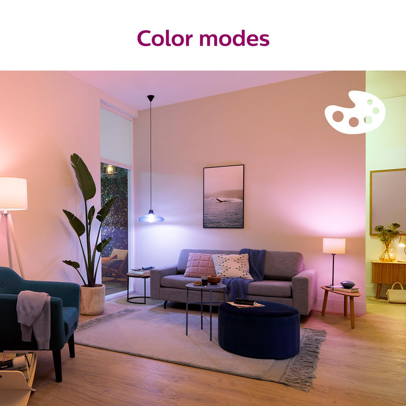 Philips Smart 65W BR30 Color LED Smart Bulb 4-Pack -E26- Indoor - Connects to Your Existing Wi-Fi - Control with Voice or App + Activate with Motion - Matter Compatible