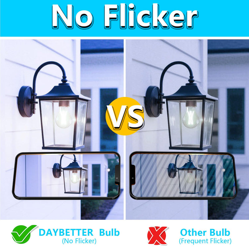 DAYBETTER 12 Pack A19 Vintage LED Edison Bulbs, 60W Equivalent Dimmable LED Bulbs, High Brightness 5000K Daylight, 800 Lumens, 8W E26 Standard Base, Ultra-Bright, CRI80+, Clear Glass Filament Bulb Daylight White 5000k