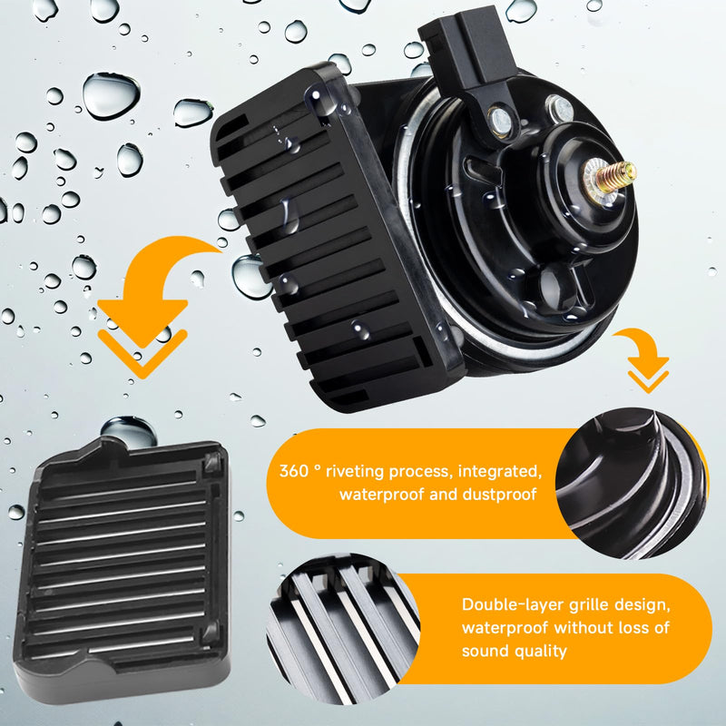 FARBIN Car Horn Compatible with Toyota/Lexus/Subaru 12V Waterproof Auto Horns Loud with 1 to 2 horn plug for toyota (Toyota horn with 1 to 2 Converter Wiring) Toyota horn with 1 to 2 Converter Wiring