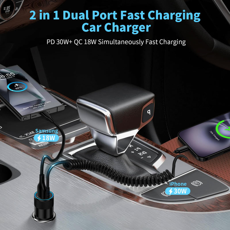 USB C Android Car Charger Fast Charging Compatible with Motorola Razr Ultra | Razr 2026/Edge Plus/Edge 2025 2024/Moto G Play/G Stylus/G Power/G 2026 2025 2024 2023,48W Fast Car Adapter+3ft Type C Cable