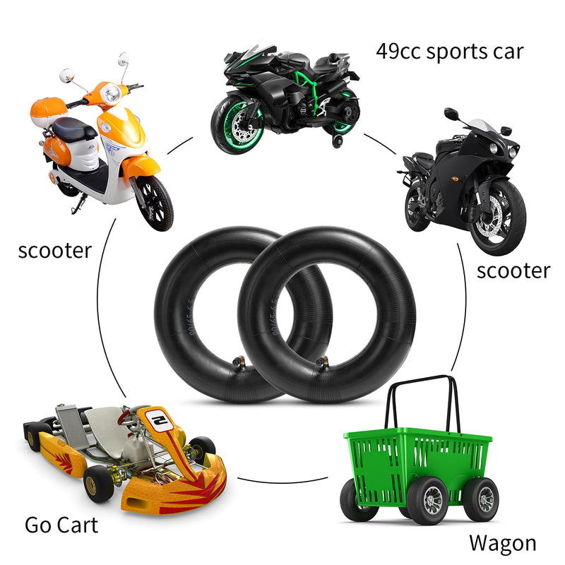 Heavy-Duty 90 65-6.5 inch Electric Scooter Inner Tube Replacement Front or Rear 80 65-6.5 and 110 50-6.5 Tire Tube Fitsh For Gas and Electric Scooter Bike 2 Packs
