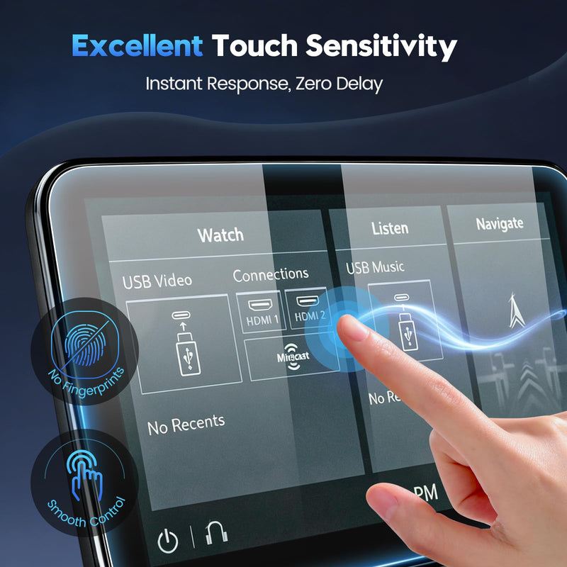 Karltys 2PCS Screen Protector for 2021-2026 Cadillac Escalade, 12.6 inch 9H Tempered Glass HD Navigation Screen Cover for Cadillac Escalade Touchscreen Film [Anti-Glare & No Fingerprint]