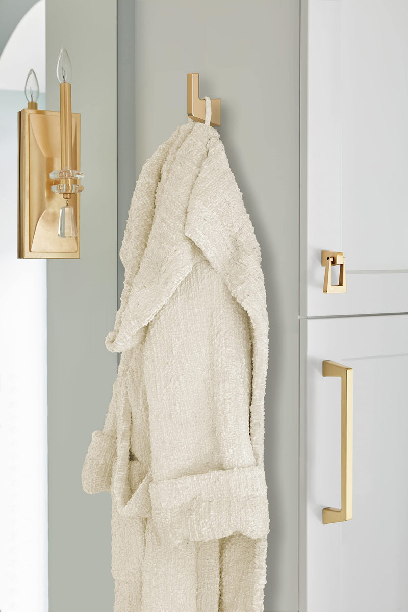 Amerock BH36000CZ | Champagne Bronze Single Robe Hook | 3-9/16 inch (90 mm) Length Towel Holder | Blackrock | Towel Hook for Bathroom | Bathroom Hardware | Bath Accessories