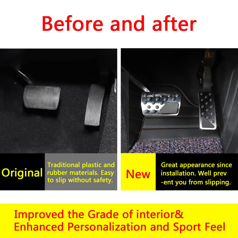 Foot Accelerator Gas Brake Pedal Cover Compatible for Jeep Grand Cherokee WK2 2011-2021, Compatible for Dodge Durango 2011-2024 Accessories No Drill Pad Cap Interior Jeep Grand Cherokee Pedal