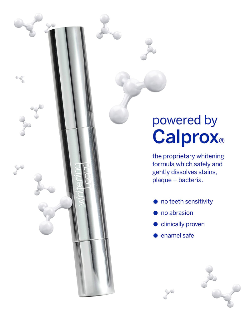 Supersmile Whitening Bolt Teeth Whitening Pen, Stain Prevention & Instant Brightness, Teeth Whitening Pen with Calprox® and EDTA, Blocks Stains up to 6 Hours, Fresh Mint, Enamel Safe