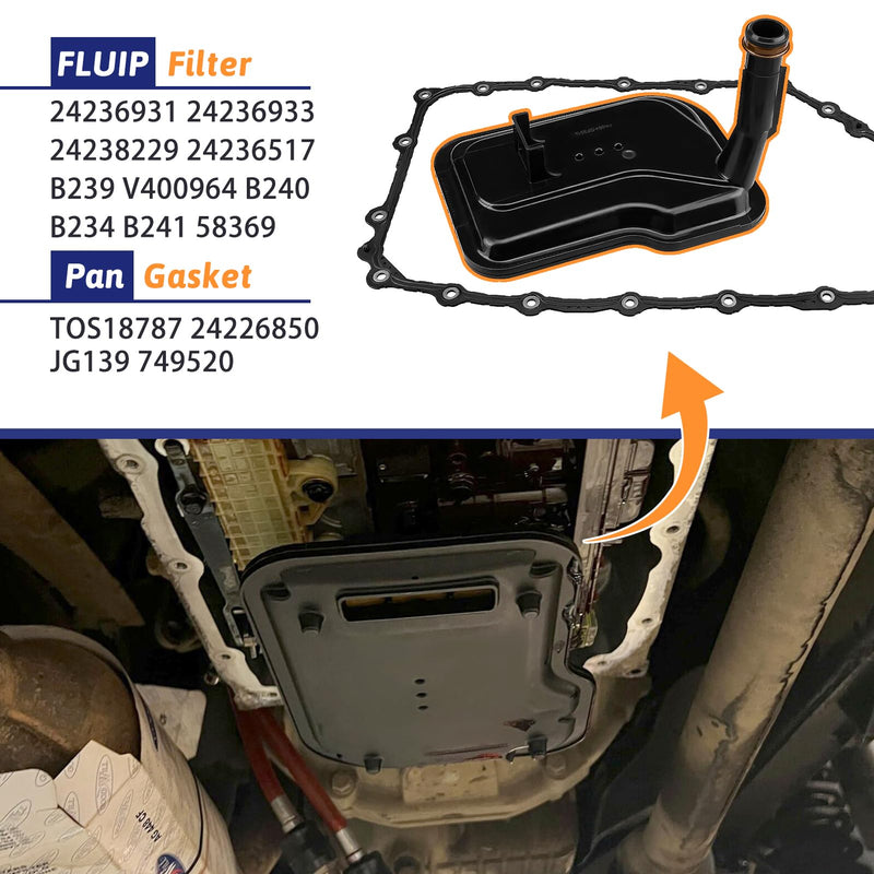 6L80 24236933 Transmission Filters for Chevy Express Silverado Suburban 1500 2500 3500 4500 HD Cargo Pasajeros for GMC Savana With 24226850 Oil Pan Gasket