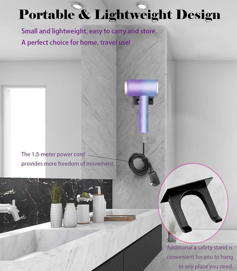  [AUSTRALIA] - Hair Dryer, 2000W Fast Drying Ionic Hairdryers for Women, Lightweight Blow Dryer with Stand for Women Kids Home Travel Salon - Gradient Purple
