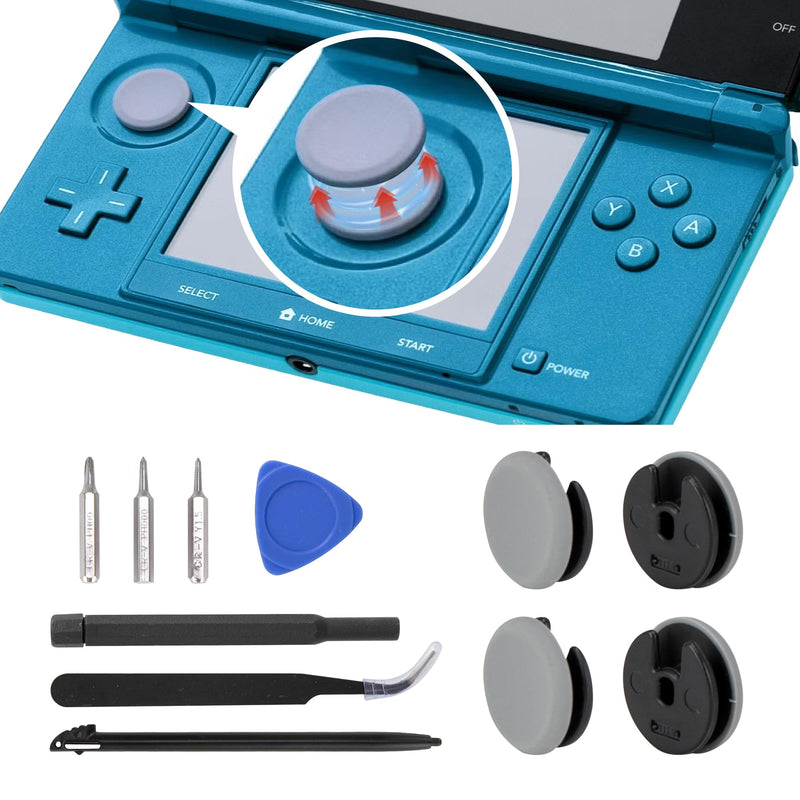 3DS Charger Head Set with USB Wall Charger, Stylus Pens & Repair Tools for Portable Devices Dark Grey Dark Grey/Light Grey