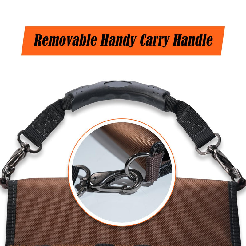 WELKINLAND 7-Pocket & 10-Pocket Tool Belt Pouches Set, Heavy-Duty Electrical Tool Pouch, Quick-Access Side Tool Pouch Man, Easy-Carry Small Tool Belt, Handy Electrical Pouch For Electricians