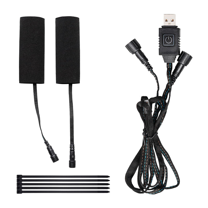 Heated Grips Cover for Motorcycle, 5V Handlebar Heater, Motorcycle Heated Grips USB Powered, 6 Gear Temperature with Memory Function, IP67 Waterproof, ATV Heated Handlebar Warmers Heated grip cover - 5V USB