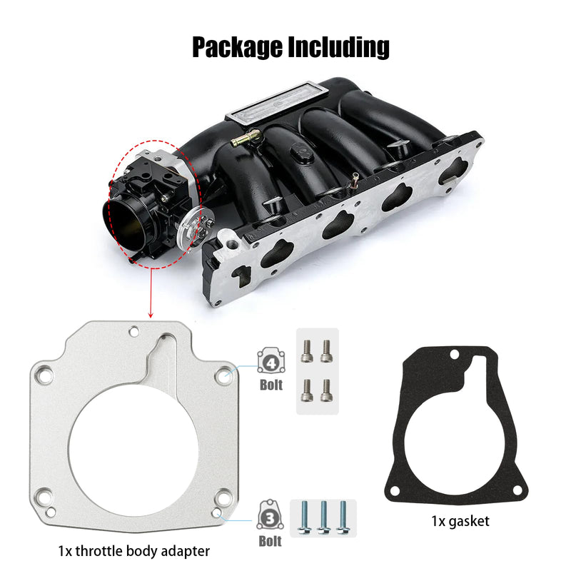 LS Drive By Cable Throttle Body Adapter Kit Compatible with LS3 4 Bolt Intake to LS1 3 Bolt TB DBC LS2 LH6 L92 L76 LY2 LY5 LY6 LC9 LFA LH8 LMG L98 L9H L20 L94 LZ1 L99 L96 LC8 L77 551511XG
