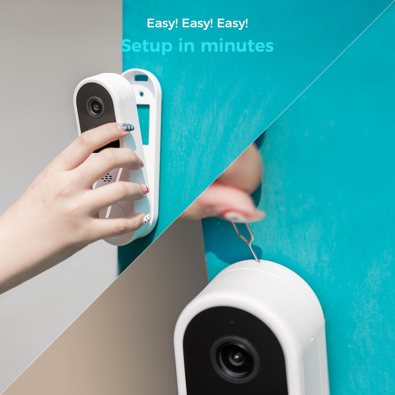 Vicohome 2K AI Tracking Security Camera & Video Doorbell for Home, Pet Indoor Camera,Baby Monitor,360° View Pan/Tilt Cam,Two Way Audio,Night Vision,Easy to Setup,2.4G WiFi,180 Days Exchange Policy