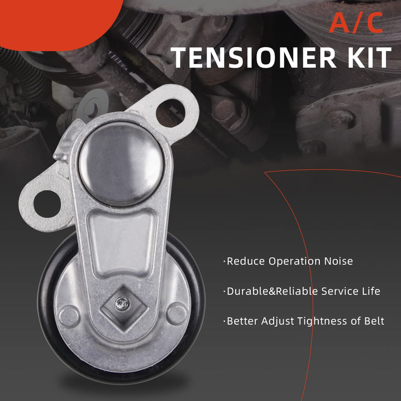 A/C Serpentine Drive Belt Tensioner Kit 90K-38159 Compatible with Cadillac Escalade 2002-2008, Chevrolet Avalanche 2002-2008, Express 2003-2008, Replace ACK040378HD