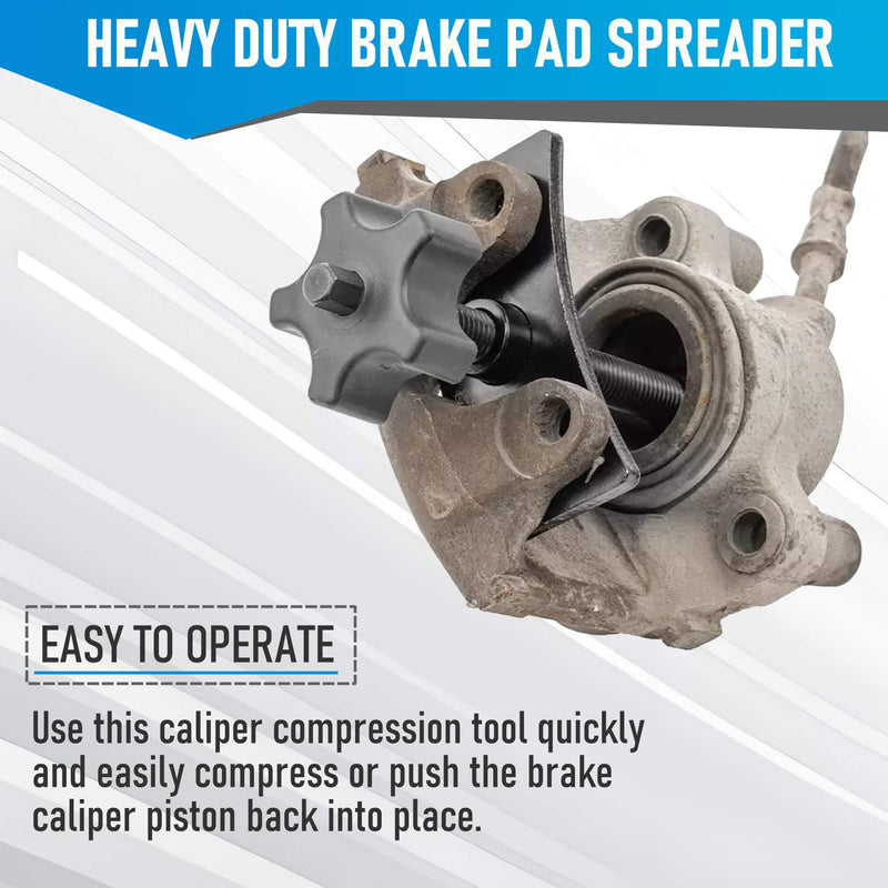 Brake Caliper Compression Tool.Heavy Duty Caliper Piston Compressor Tool with 10mm Socket and Brake Caliper LUB Black