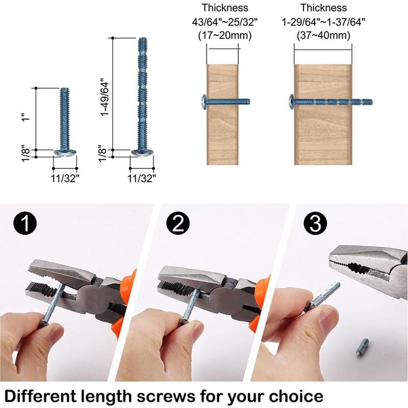 Amerdeco 10 Pack Matte Black Cabinet Knobs Single Hole 2 Inch Solid Zinc Alloy Cupboard Drawer Pulls T Bar Hardware ZH0021