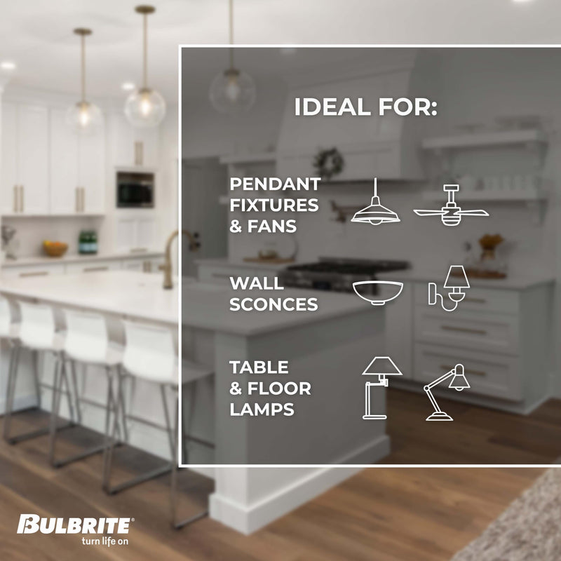 Bulbrite 8.5 Watt Dimmable Clear Filament ST18 / ST19 Medium (E26) LED Bulb - 850 Lumens, 3000K, and 90 CRI (4 Pack) 4