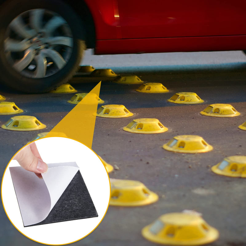 Gueevin 20 Pcs Adhesive Pads for Road Reflectors 4 Inch Driveway Reflector Markers Tape Adhesive Pad for Street Pavement Asphalt, Industrial Grade Glue for Markers