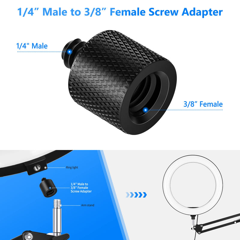 NEEWER Camera Screw Adapter, 22 Pieces 1/4” to 1/4” and 1/4” to 3/8” Tripod Mount Screw Adapter Converter Set for Camera Mount, Monopod, Ball Head, Flash Light Stand, Tripod — ST29