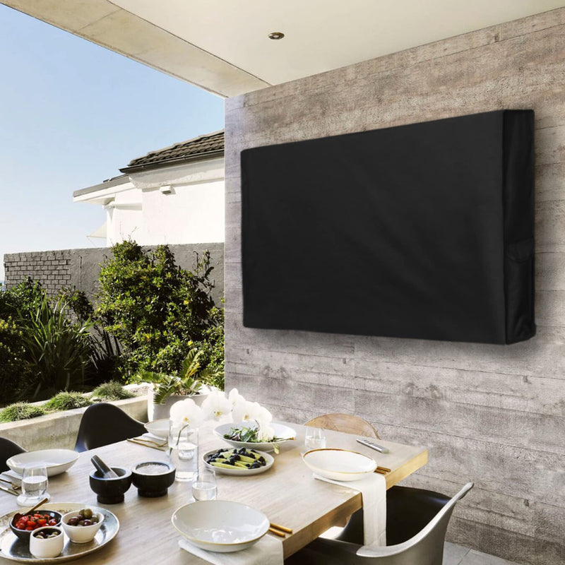 Porch Shield 26-32 inches Outdoor TV Cover Universal Weatherproof Protector for LCD, LED, Plasma Flat TV Screen, Compatible with Wall Mounts and Stands (Black) 26‘’-32‘’ Black