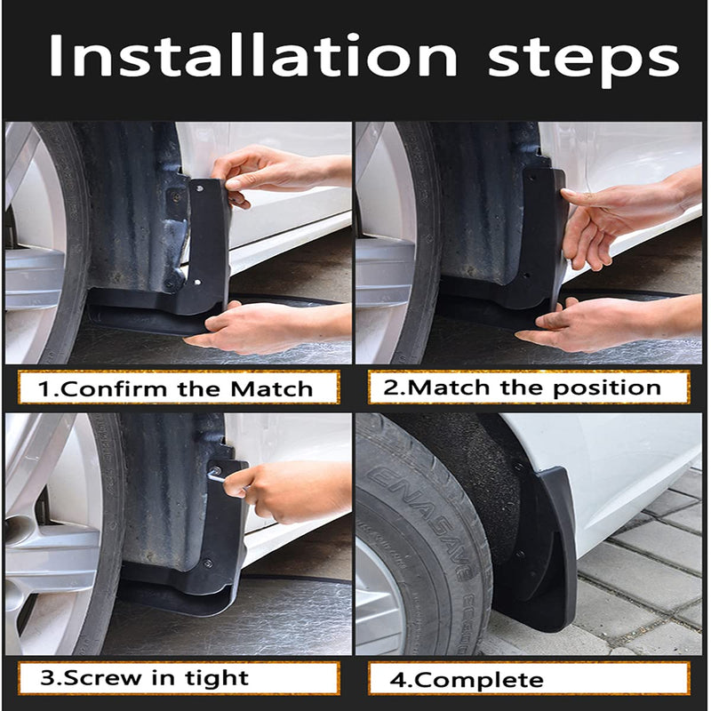 Mud Splash Guards Mud Flaps Kit for Toyota Camry Accessories SE XSE Sport 2018 2019 2020 2021 2022 2023 2024 Front and Rear 4-PC Set 2018-2024 SE XSE Sport model
