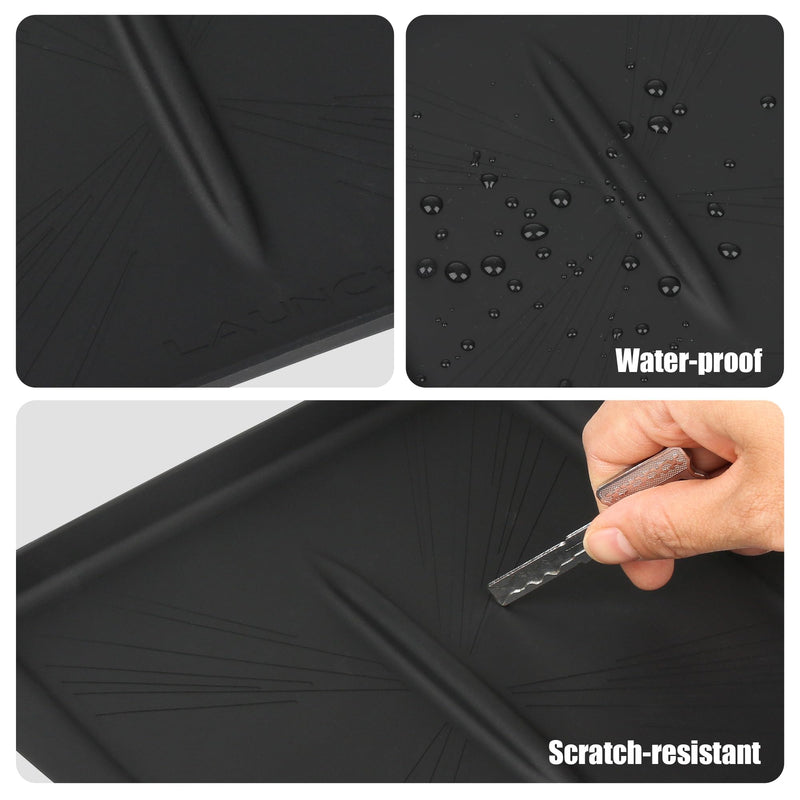frani Center Console Silicone Mat Designed for Tesla Model Y Juniper Refresh,Non-Slip Design Tesla Model Y Accessories 2025 2026 Black Model Y Juniper 2025-2026