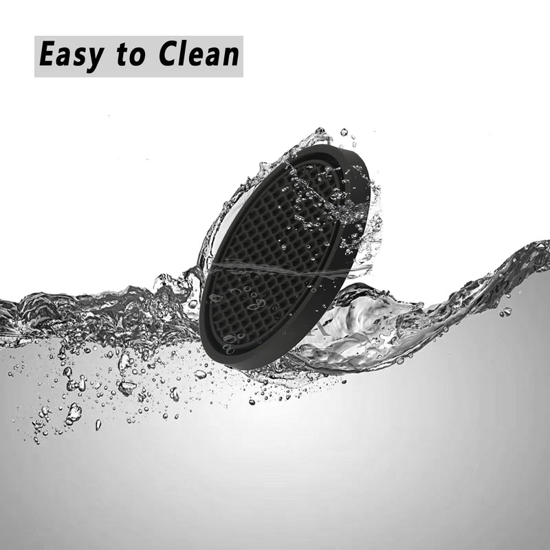Car Cup Coaster, 4PCS Universal Auto Non-Slip Cup Holder Embedded in Ornaments Silicone Coaster, Car Interior Accessories Sets, Black