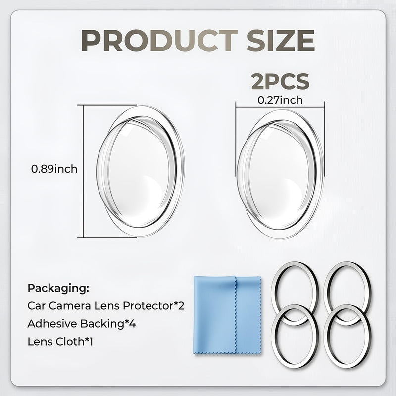 2PCS Car Camera Lens Protector,Essential Car Rear View Camera Cover for Dust and Scratch Protection,High-Transparency Cars Backup Cameras Cover for Cars SUVs Trucks