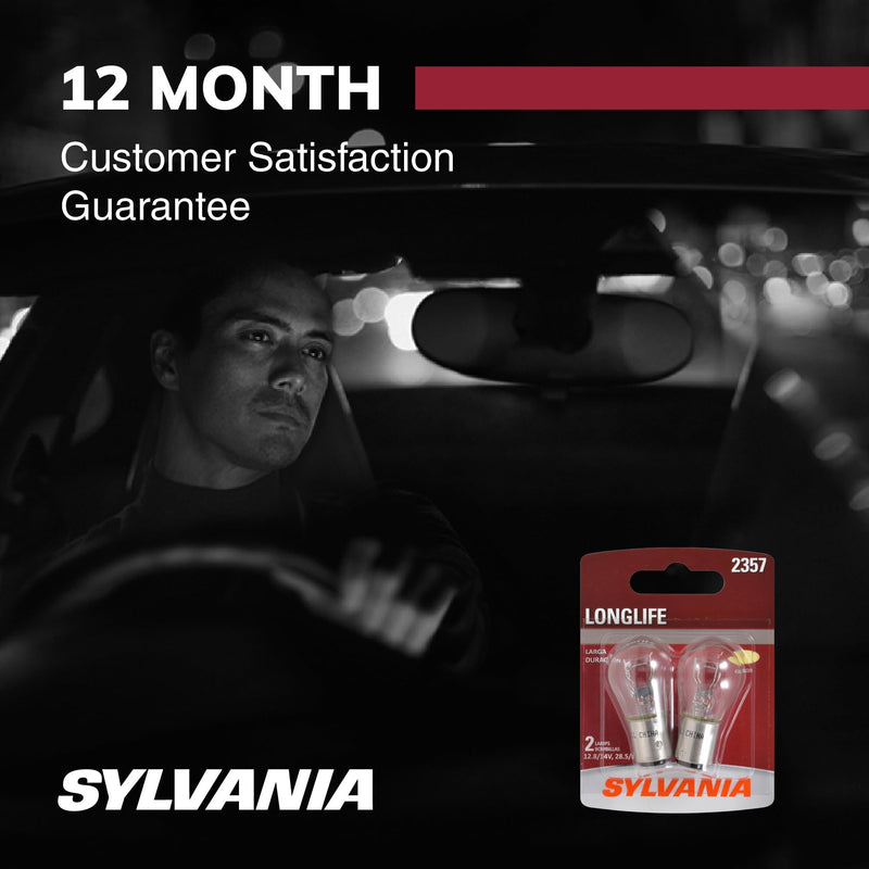 SYLVANIA - 1157 LED Red Mini Bulb - Bright LED Bulb, Ideal for Stop and Tail Lights (Contains 2 Bulbs)