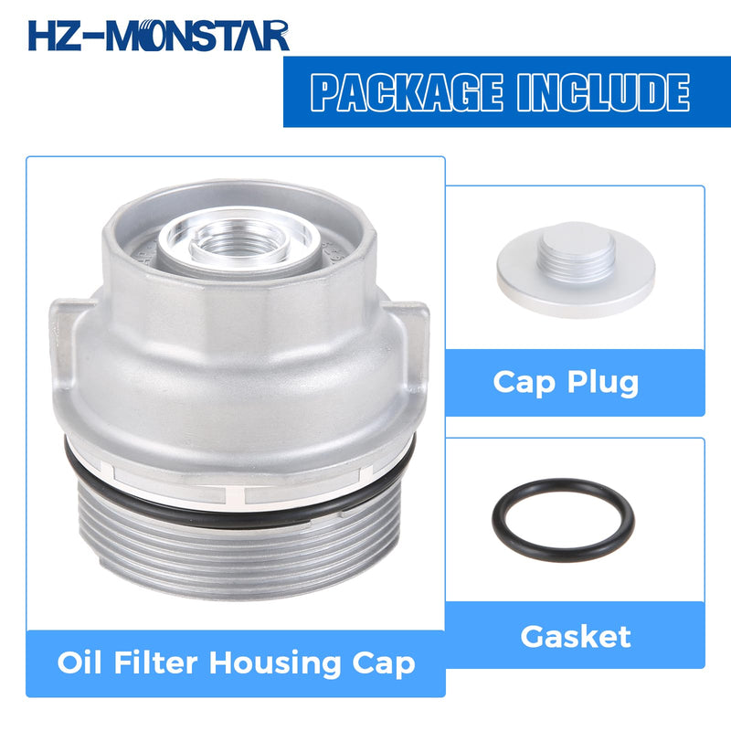 Oil Filter Housing Cap Assembly 15620-31060 Compatible with Toyota Camry Tundra RAV4 4Runner Tacoma Highlander Sienna Venza Avalon Fj Cruiser Oil Filter Housing Cover Replace 15643-31050