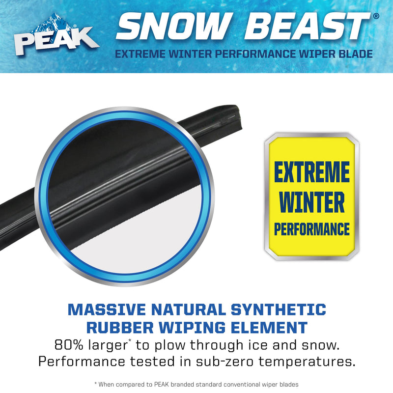 PEAK Snow Beast Winter Windshield Wiper Blade, 26-inch 26"