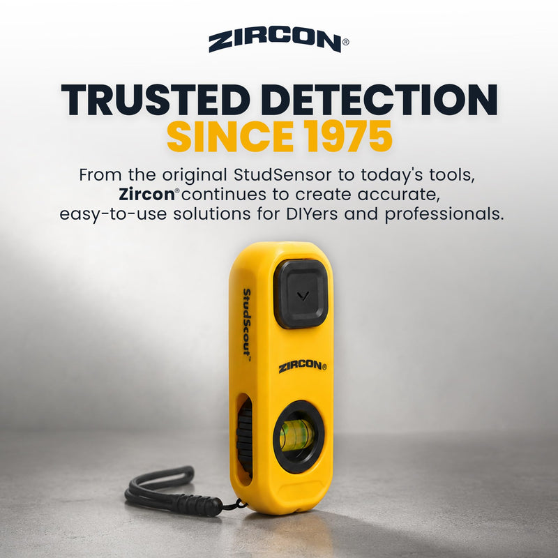Zircon® StudScout™ Magnetic Stud Finder Wall Scanner 2-Pack, Battery-Free Wall Stud Locator with Built-in Level, Marking Button, Magnet and Lanyard for Wood and Metal Studs Behind Drywall