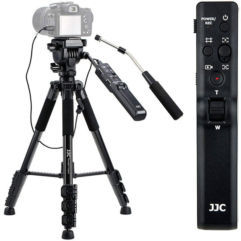 Camera Tripod + 2 Pack (with Flash) Rain Cover：Video Camera Remote Control Tripod + 2 Pack 18" Long Clear Lens Raincoat (with Flash)