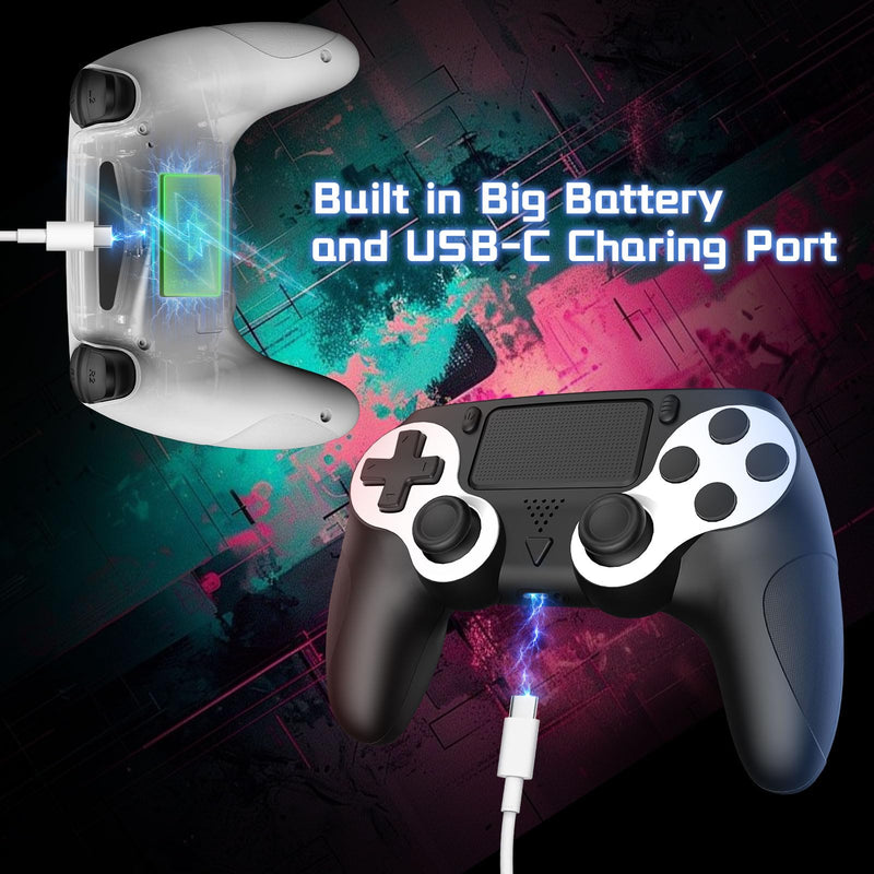 DEFNDR 2 Pack Wireless Controller Compatible with PS4 / Pro/Slim,with 6-Axis Motion Sensor/Double Vibration/3.5mm Audio Jack