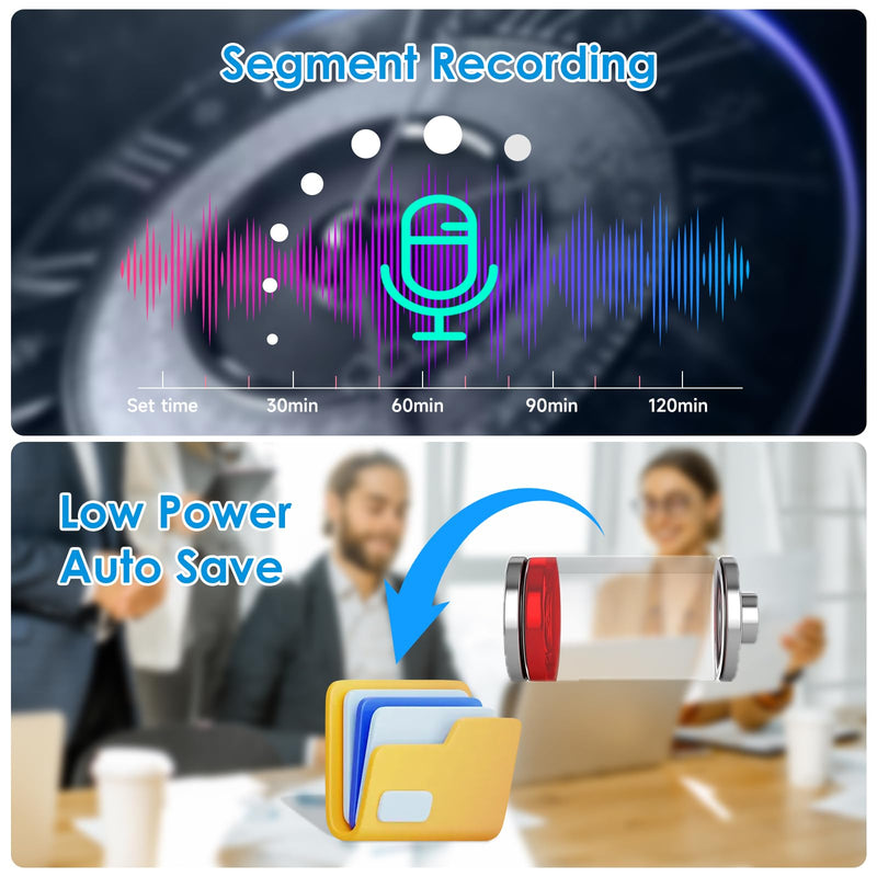Digital Voice Recorder, XIXITPY 32GB (2450Hours) HD Clear Recording Device | AI-Intelligent Noise Reduction, Portable, 30Hrs Battery, Voice Activated, One-Touch, USB C, Meeting Lecture Class Interview
