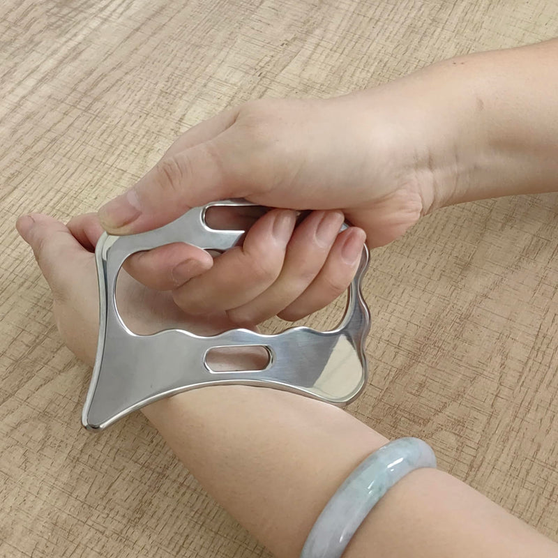 BYYDDIY SD 2 in 1 Stainless Steel GuaSha Muscle Scraper Tools Set,Scar Tissue Tool,Physical Therapy Tools,Muscle Scraping Tool,Massage Scraper,IASTM Tools,Soft Tissue Massage Tool (SD2) SD2