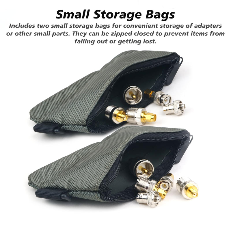 Gabil Antenna Roll Bag for Ham Radio – GR-ARB01 Brown | 1680D Water-Resistant Organizer for Coils, Whips, Tools | Lightweight, Durable, Modular Pockets
