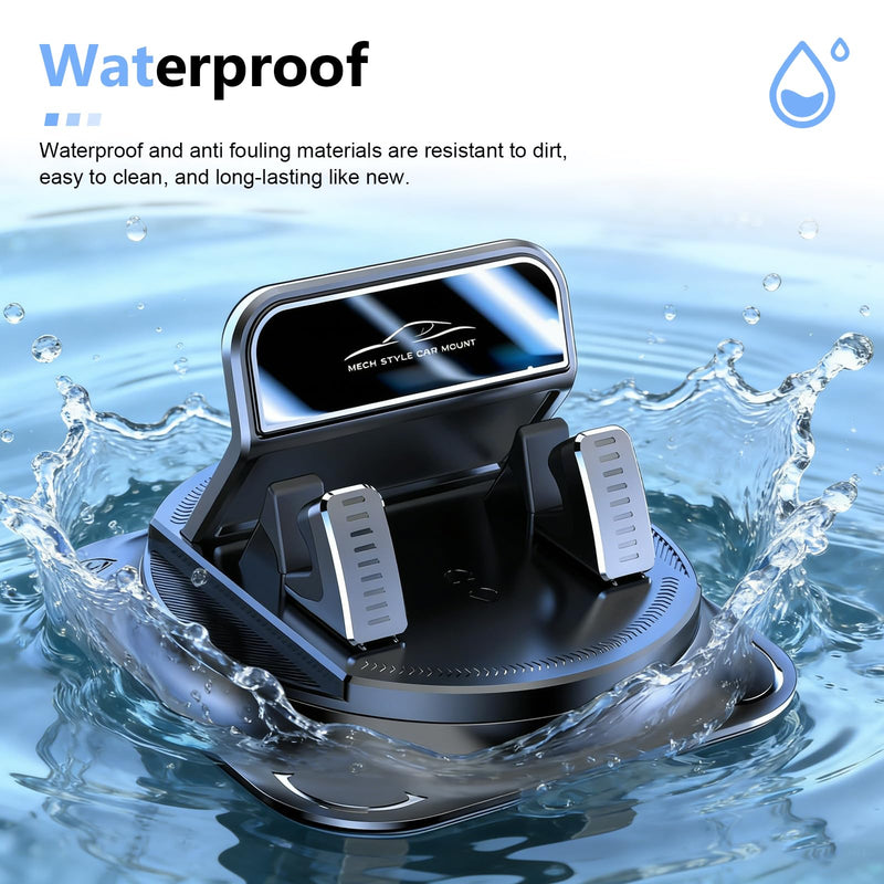 Car Dashboard Phone Holder, 360 Degrees Rotation Cell Phone Mount, Non-Slip Anti-Shake One-Handed Removal Placement Navigation Bracket, Universal for Most Cars (Black)