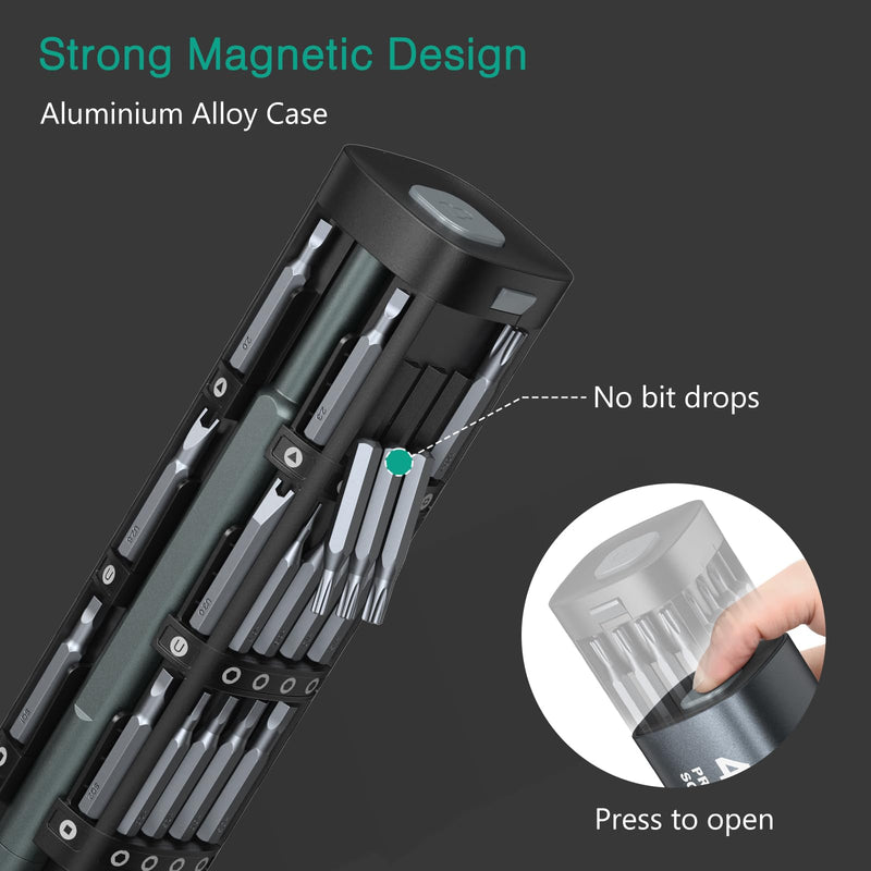 ORIA Precision Screwdriver Set, 46 in 1 Magnetic Screwdriver Set with 42 Bits, Magnetic Storage Case, Electronics Repair Tool Kit for Phone, Laptop, Watch, Eyeglasses