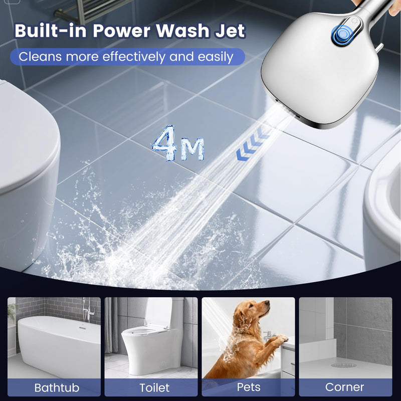 Filtered Shower Head with Handheld, High Pressure 7 Spray Showerhead with Filters, Detachable Shower Heads, Water Softener Filters for Hard Water - Remove Chlorine Chrome