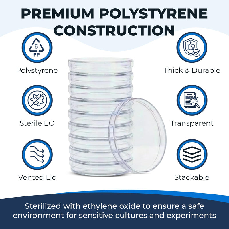 100 Pack Small Petri Dishes with Lids 30x15 mm Clear Plastic Dishes Vented Transparent Polystyrene Sample Containers for Classroom Educational Activities and General Laboratory Use 30x15 mm with Vents 100