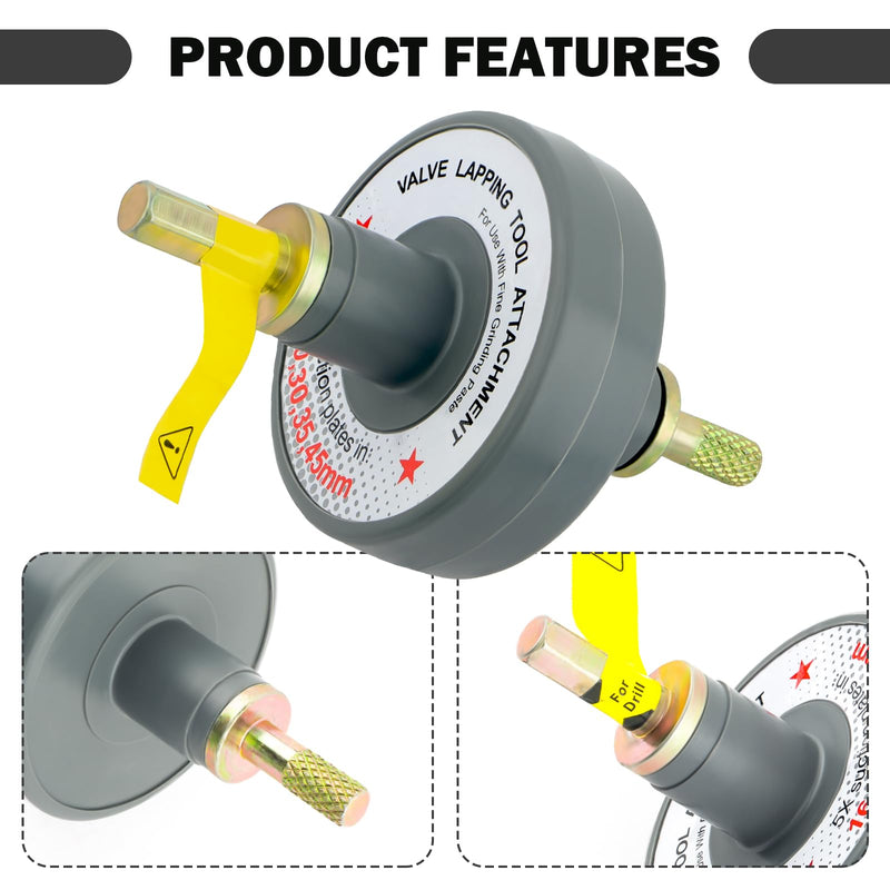 Valve Lapping Tool Kit with 5 Suction Cup Adapters,Durable Valve Lapping Kit with Maximum Working Ranges of 1000rpm to 1250rpm,Valve Grinding Tool for Valve Maintenance Repair Tool