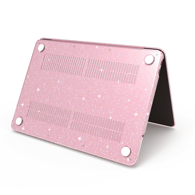 G JGOO Compatible with MacBook Neo Case 13 inch 2026 Release A3404 | Glitter Protective Plastic Hard Shell for Mac Neo Case with Keyboard Cover & Screen Protector, Sparkly Pink Glitter Pink