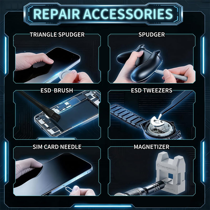 SHOWPIN 122 in 1 Precision Computer Screwdriver Kit, Laptop Screwdriver Sets with 101 Magnetic Drill Bits, Computer Accessories, Electronics Tool Kit Compatible for Tablet, PC, iPhone, PS4 Repair Grey