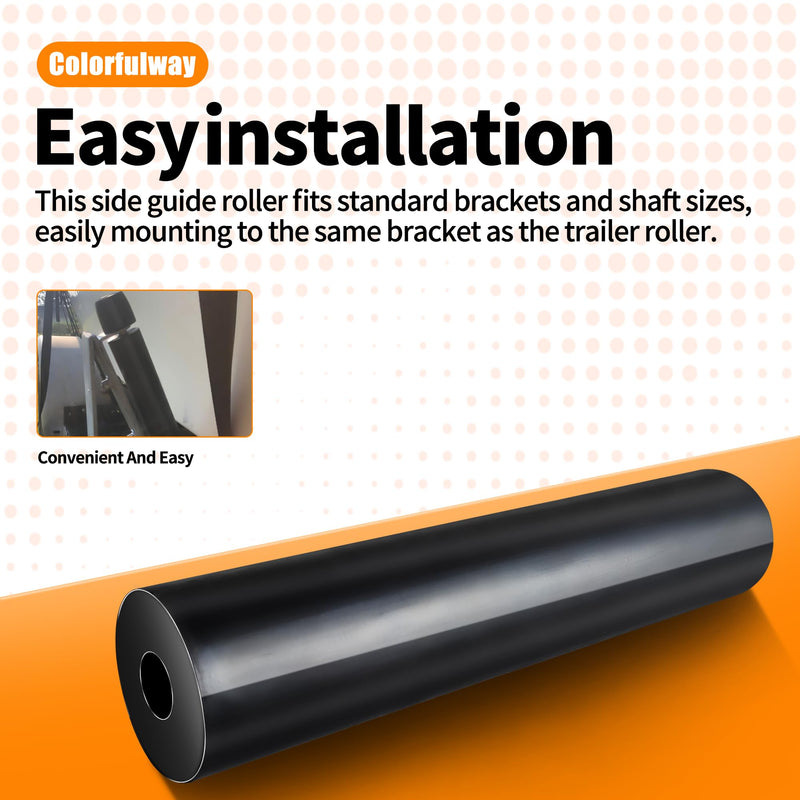 Boat Trailer Black Molded Rubber Side Guide Roller(OD 3" 2.5" 2") 2"x 9"