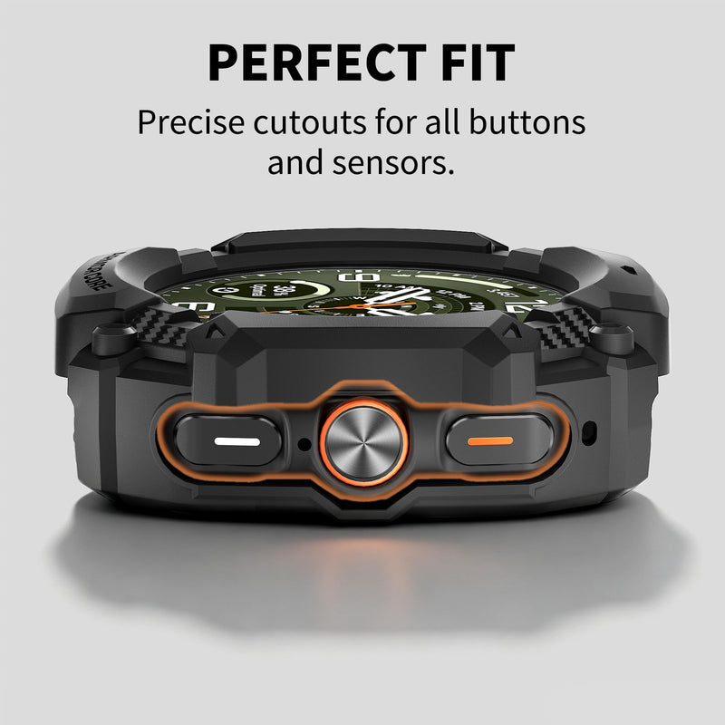 Case for Samsung Galaxy Watch Ultra 2 (2026) Ultra 47mm Protector | TPU Lightweight Rugged Protective Bumper Cover Sports Anti-Scratch Soft Flexible Shockproof Frame Accessories Black galaxy ultra2/ultra 47mm