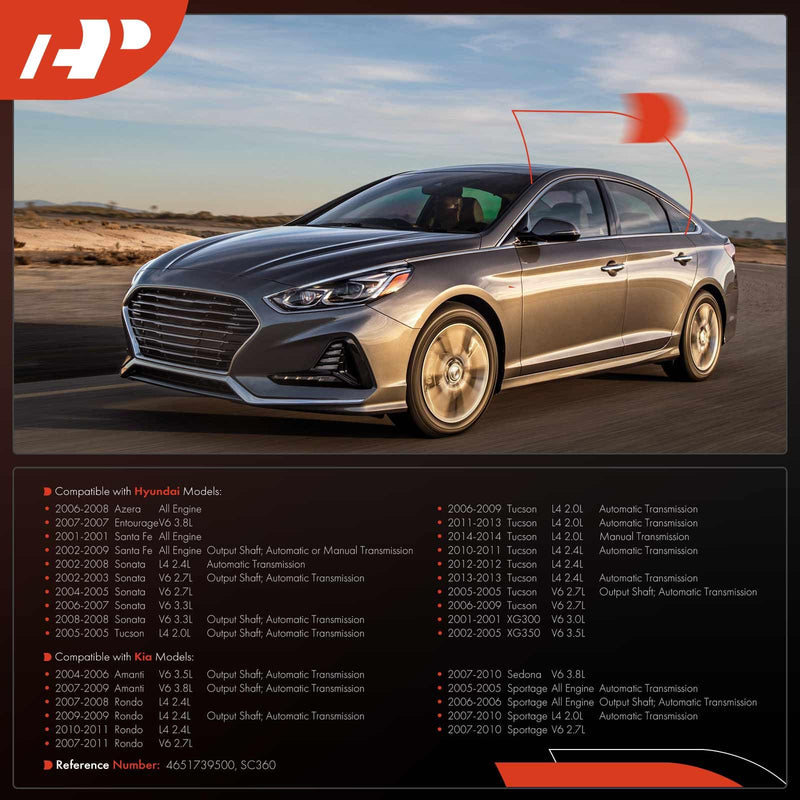  [AUSTRALIA] - A-Premium Speed Sensor Compatible with Hyundai Azera Santa Fe Sonata Tucson XG300 XG350 Kia Amanti Rondo Sedona Sportage