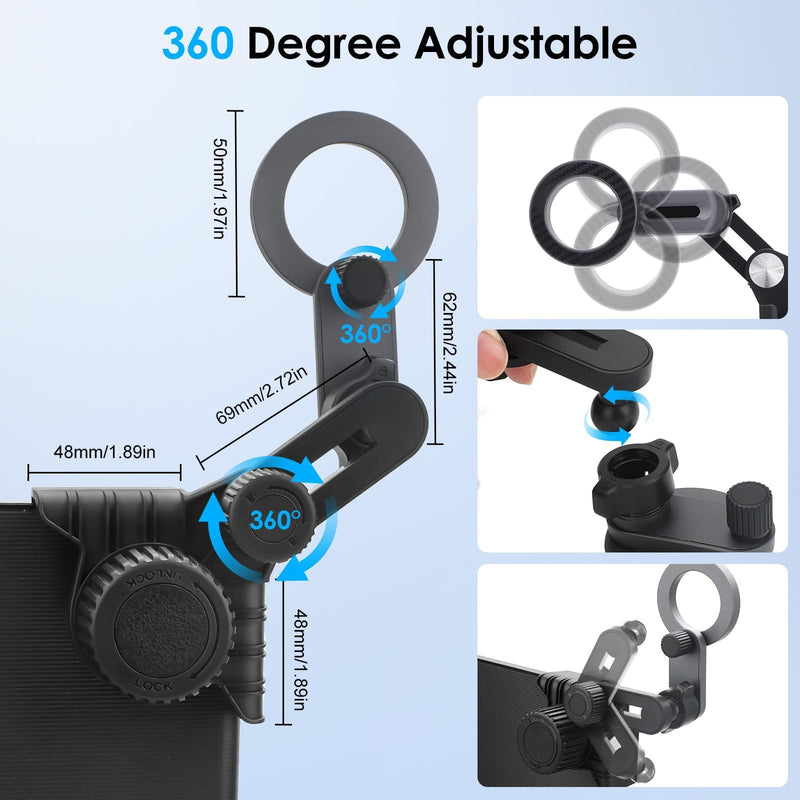 EEEKit Tesla Phone Holder, Magnetic Car Mount Compatible with MagSafe, No Glue Install, Tesla Model 3 Model Y Cybertruck Screen Dashboard Driving
