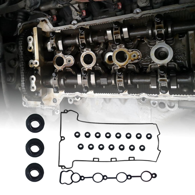 Engine Valve Cylinder Head Cover Gasket Compatible with Chevy Malibu 2006-2012 for Chevy HHR 2006-2011 for Chevy Cobalt 2007-2010 for Pontiac G5 G6 2.2L 2.4L Replace 12598014 VS50769R