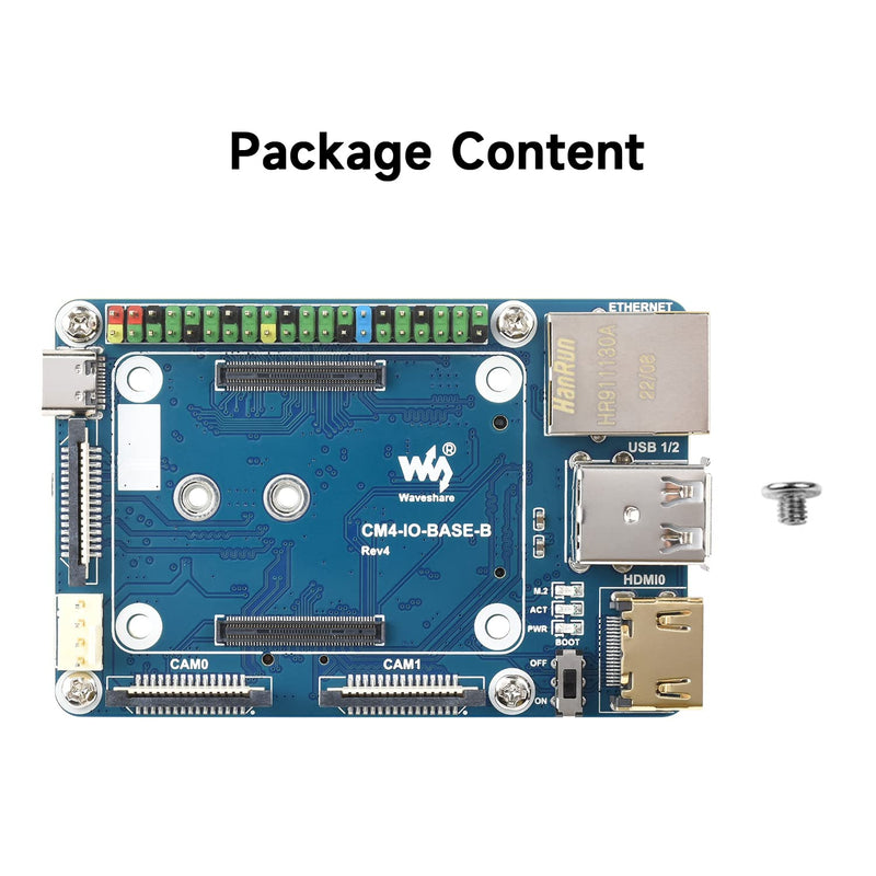 Waveshare Mini Base Board Designed for Raspberry Pi Compute Module 4 Powerful Functions in A Small Sized Body Suitable for Evaluating The Raspberry Pi CM4 Or Being Integrated Into End Products