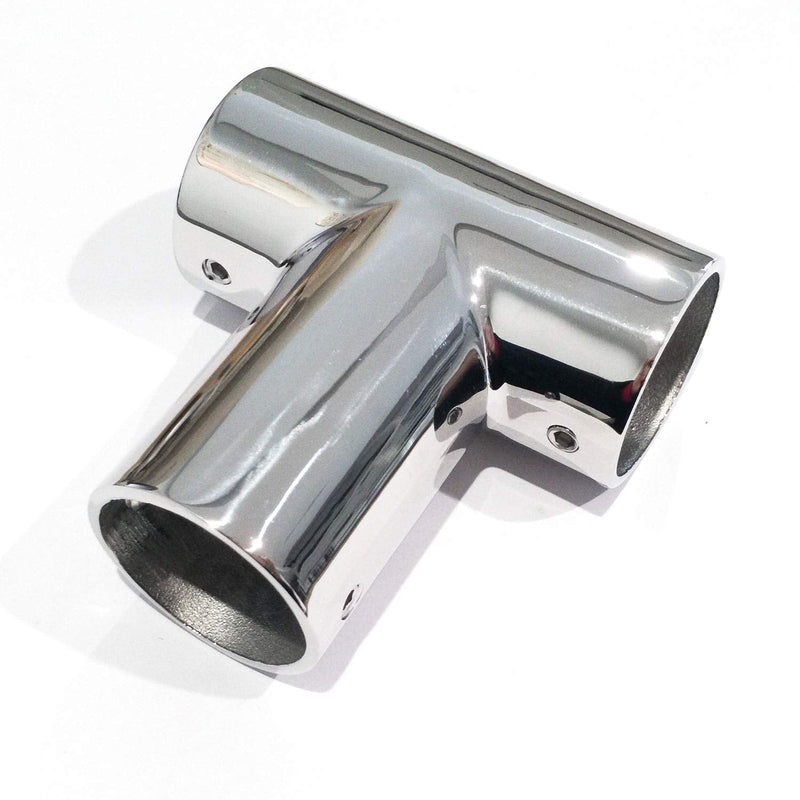NRC&XRC Marine Grade 316 Stainless Steel Polished Boat Yacht Deck Hand Tee for 7/8",1INCH,1-1/5INCH,1-1/4INPipe FOR 1-1/5" PIPE
